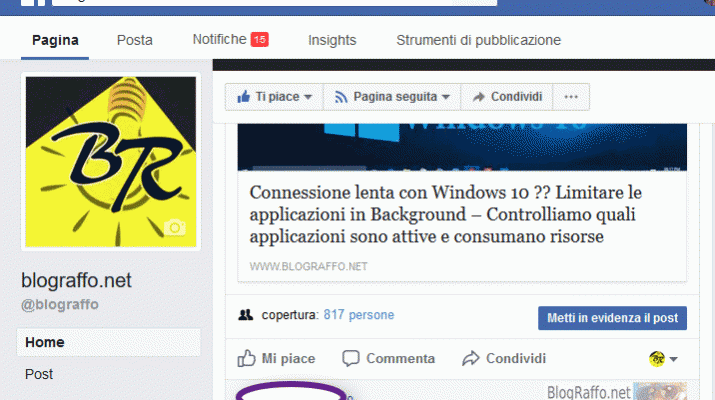 Fare il cuore con facebook