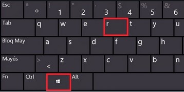 combinazione tasto windows +r