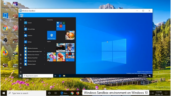 Windows-Sandbox-ambiente virtuale di windows 10