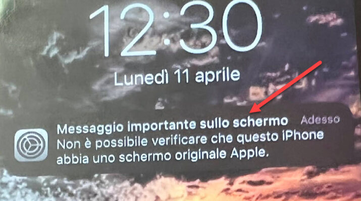 Come eliminare il messaggio - Messaggio importante sullo schermo Non è possibile verificare che questo iPhone abbia uno schermo originale Apple