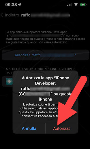 iphone ipad impostazioni generale vpn e gestione dispositivi autorizza sviluppatore autorizza