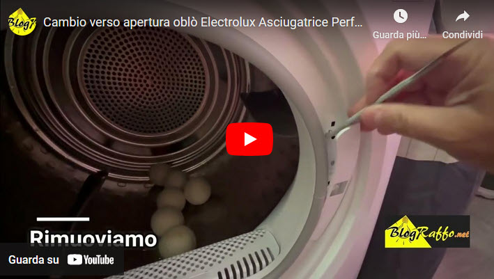 Cambio verso apertura oblò Electrolux Asciugatrice Perfect Care 900 - Cambio oblo