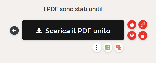 ilovepdf scarica PDF unito