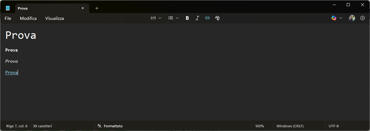 Notepad Con Formattazione