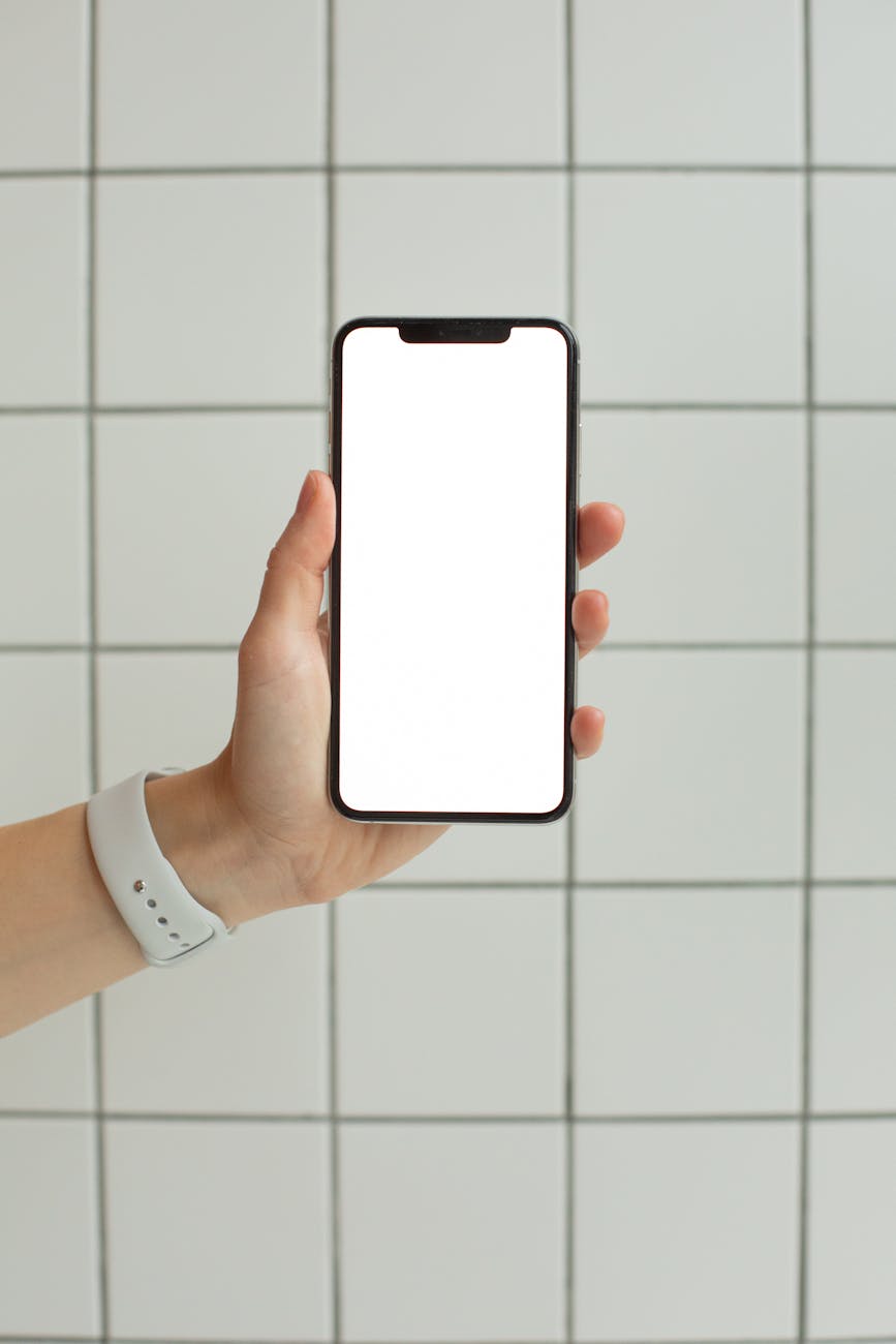a person holding a smartphone