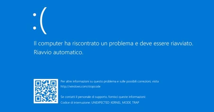schermo-blu blue screen of death