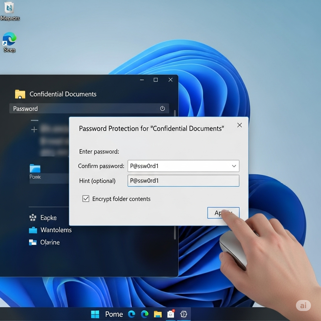 Protezione dati con password windows 11