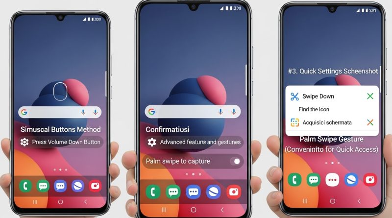 screenshot cattura schermo Samsung A56